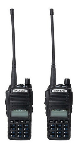 Kit 2 Comunicador Radio 8w Vhf /uhf/fm Doble Banda Uv-82