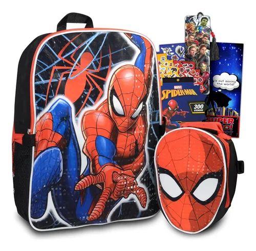 Mochila Spiderman De Marvel Shop Con Lonchera Para Ninos, 5