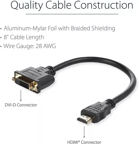 Cable extension HDMI macho a hembra 0.10 M Negro