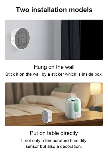 Sensor De Temperatura Y Humedad Wifi Tuya Alta/baja Alarma C