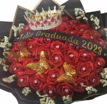 Comprar Ramo De 50 Rosas Éternas Echas De Listón Regalo