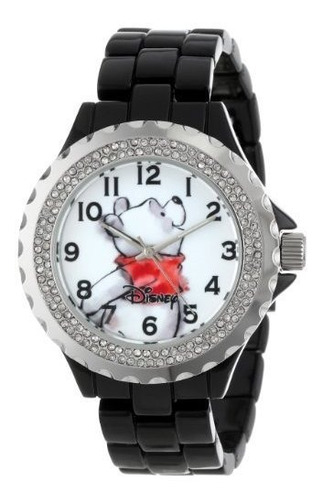 Disney W Winnie Esmalte Negro De La Mujer Reloj