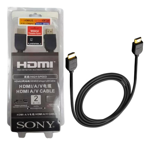 Cable Hdmi Sony Dlc-hd20p 2mt De Alta Velocidad Categoría 2