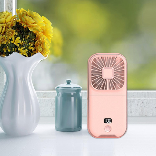 Pink Ventilador De Cuello Ventilador De Mesa 4 Engranajes