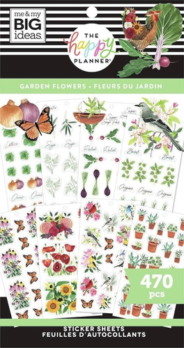 The Happy Planner Libro De 470 Stickers Jardín De Flores