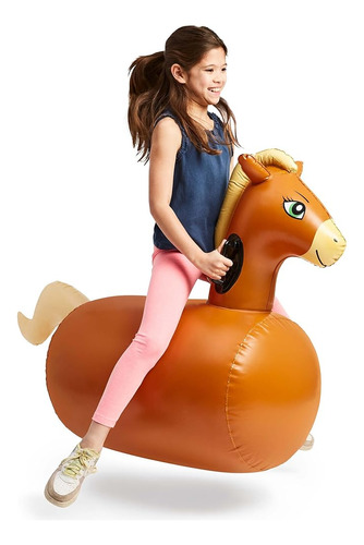 Hearthsong Hop 'n Go Horse Single Inflatable Ride-on, 48  L 