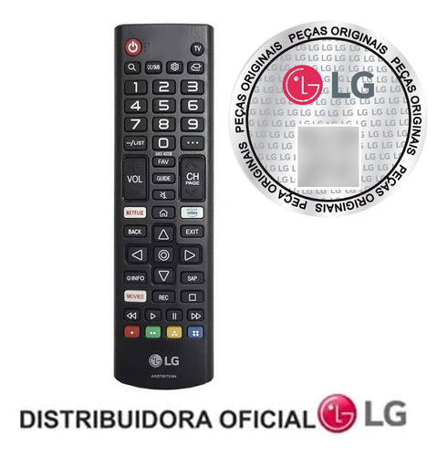 Contr Remoto LG Tecla Smart Casinha Netflix Rec Akb75095315