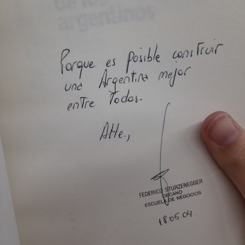 La Economía De Los Argentinos (firmado). Sturzenegger (Usado)