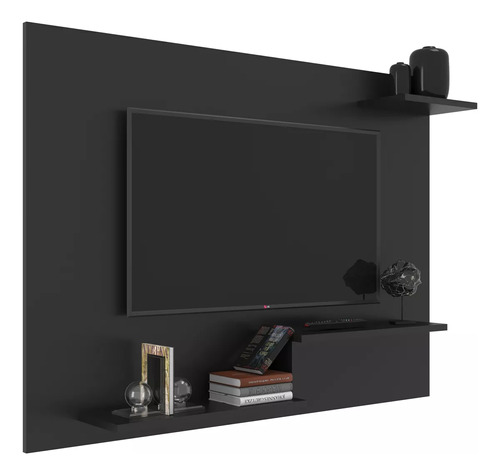 Panel Para Televisor - Rack Tv De Pared - Milenio - Modelo: Denver - Color: Negro