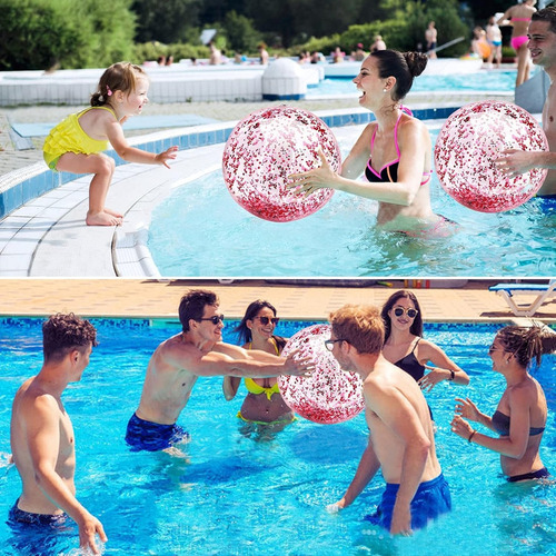 Applicable To: 6 Uds Pelota De Playa Inflable De Brillo Y
