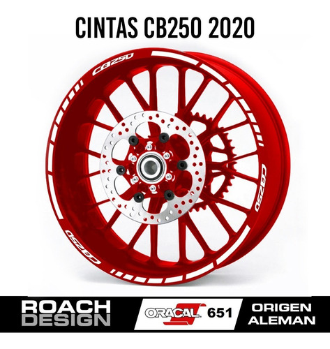 Cintas Para Llantas Honda Cb250 Llanta Roja 2020