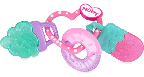 Nuby Icybite Popsicle, Donut And Ice Cream Teether Ring - 3+