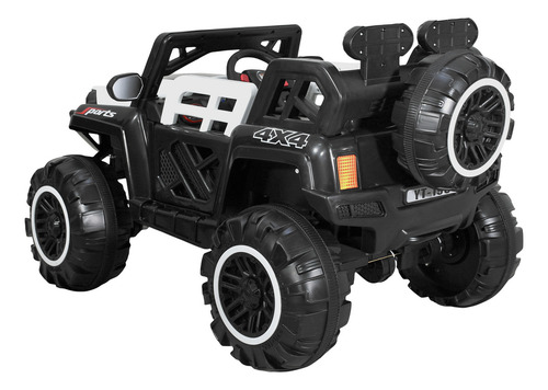 Carro Montable Buggy Eléctrico Little Monkey mkz-buggyc12vroj Con Luces Música Y Control Color Blanco