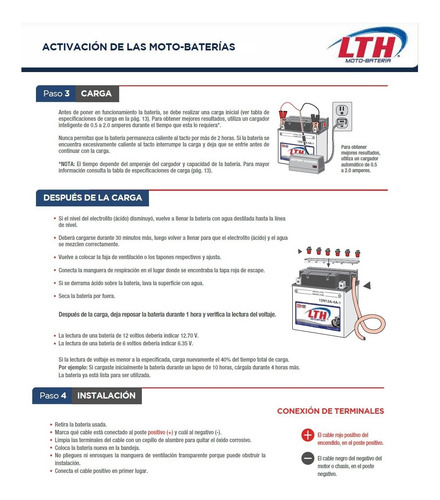 Batería Lth Moto Suzuki Ts400 Apache 1973 400cc