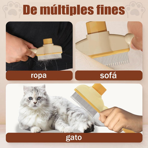 . 2 Peines Para Mascotas Autolimpiantes,elimina Enredos Y