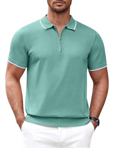 Coofandy Polo Con Cremallera Para Hombre Camisetas Tipo Polo