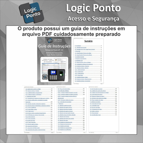 Relógio Ponto Biométrico Digital + Software + Frete Grátis