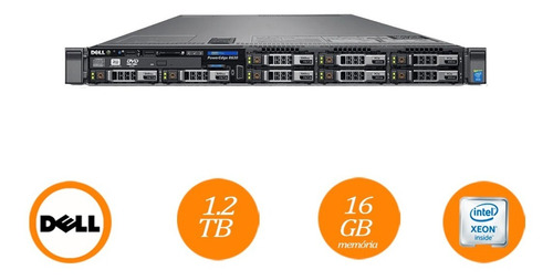 Servidor Dell Poweredge R630 2x Xeon 16gb Ddr4 2 X Hds 600gb