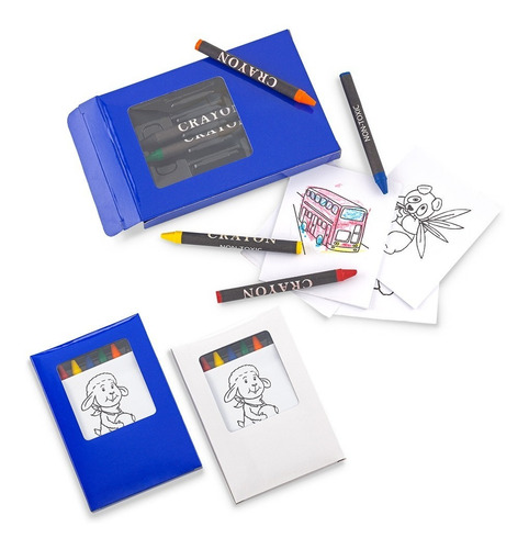 Set De Crayolas Kidz X 7 Colores Con Block Dibujo Escolar