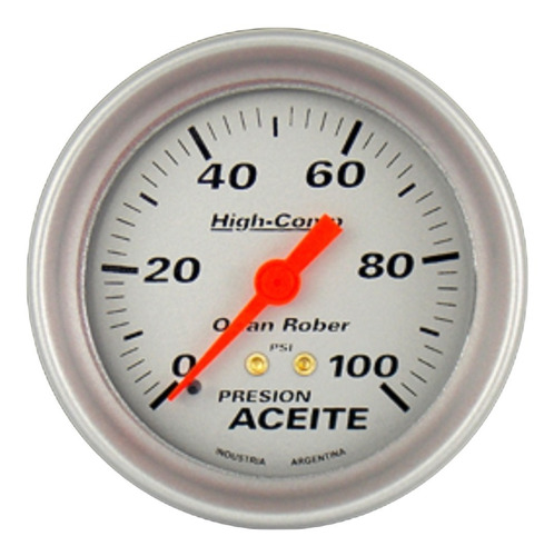 Reloj Orlan Rober Presion De Aceite 66mm 100 Lbs Plateado