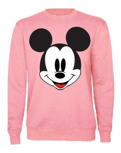 Polerón Rosa Mujer Estampado Madre Mickey Mouse Cabeza