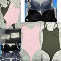 Comprar Body D Licra Estirable Sostenes Cn Relleno Conjuntos Íntimos