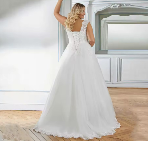 Vestido De Noiva Festas Luxo Plus Size Marize Com Renda