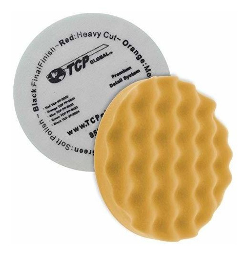 Tcp Global 8  Orange Waffle Foam Buff Grip Pad Coarse Cuttin