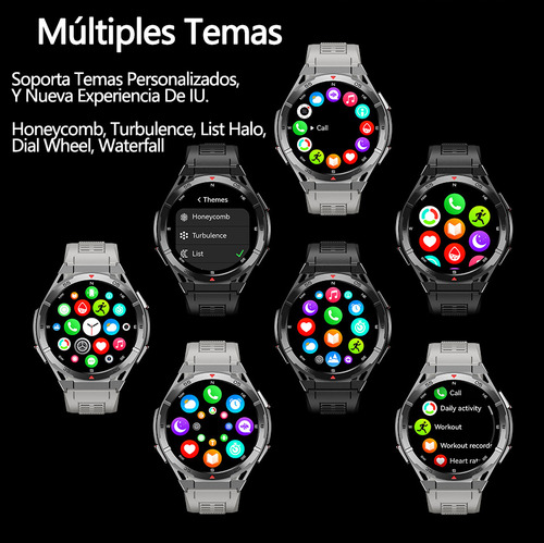 Gps Reloj Inteligente Hombre Brújula Bluetooth Contestar Llamada Amoled Smartwatch Ip69k Impermeable