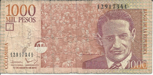 Colombia 1000 Pesos 19 Agosto 2015