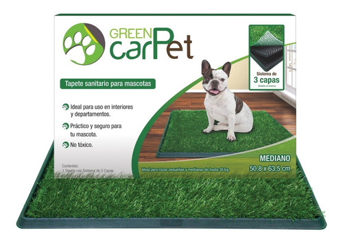 Tapete Sanitario Grass Entrenador Perro Green Carpet Mediano