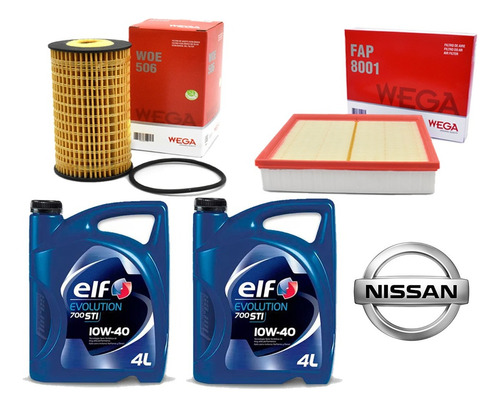 Kit Filtros Nissan Frontier Nacional + Aceite Elf 10w40 8l