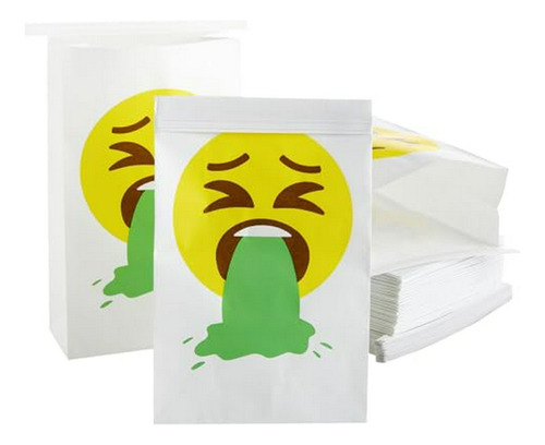 Desechables Bolsas De Vomitar Emoji Impresión Enfermedad De 