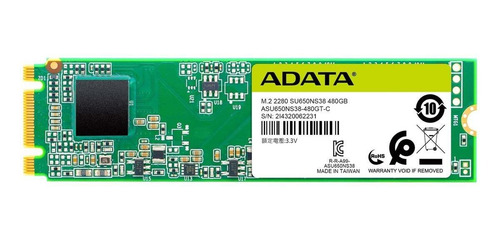 Imagen 1 de 3 de Disco sólido SSD interno Adata Ultimate SU650 ASU650NS38-480GT-C 480GB