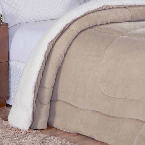 Coberdrom Queen Sherpa Quente Tecido Macio Inverno