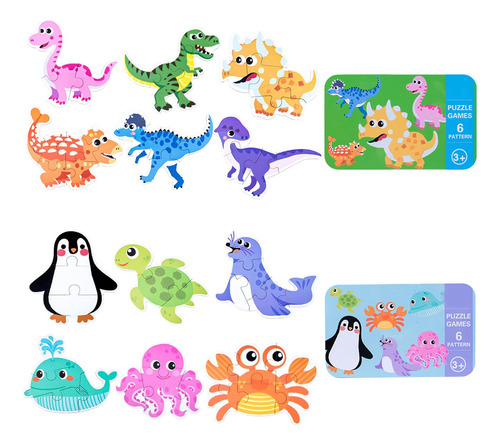 Rompecabezas De Animales Para Niños, 12 Piezas Rompecabezas