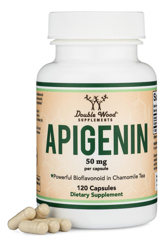 Suplemento De Apigenina Double Wood 50 Mg/cápsula 120 Cápsul