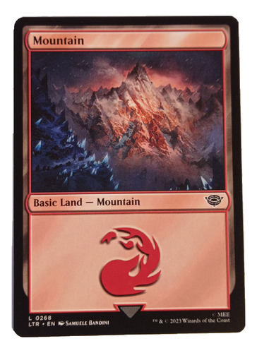 Carta Magic Lord Of The Rings Mountain Land Mtg