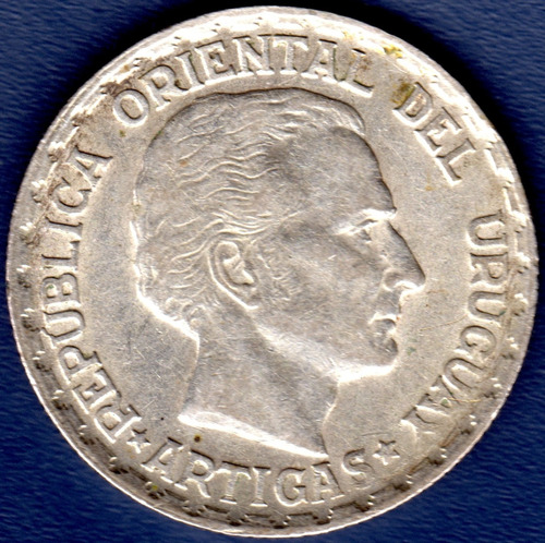 50 Centésimos 1943 Moneda De Uruguay Artigas