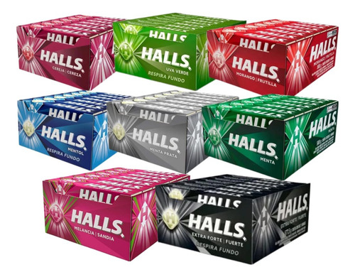 Kit C/2 Display Drops Halls C/21 Unids - Escolha Seu Sabor