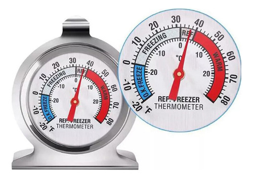 Termómetro De Acero Inoxidable Para Frigorífico Y Congelador