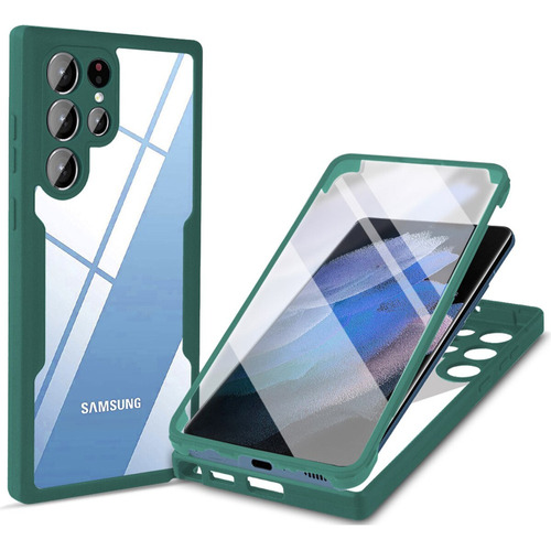 Funda Transparente Para Samsung 360 Clear S21 S22 S23 Plus U