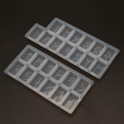 Molde De Resina Para Runas Con Grabado Alfabeto Futhark