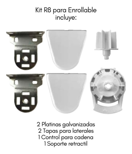 Mecanismos De Cortina Enrollable- Repuesto Control R8