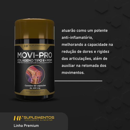 6x Movi Pro Colageno Tipo 2 + Msm Hf Suplements 60 Caps