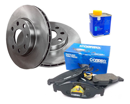 Kit Discos Y Pastillas Freno Ventilado Chevrolet Celta