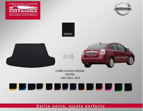 Cubre Cajuela Aut. (colores) Nissan Sentra Del 2007 Al 2012