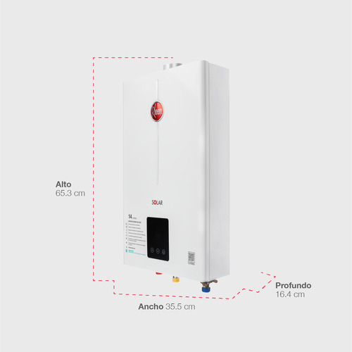 Calentador Agua Rheem Instantáneo Tf 14 L/min Gas Natural