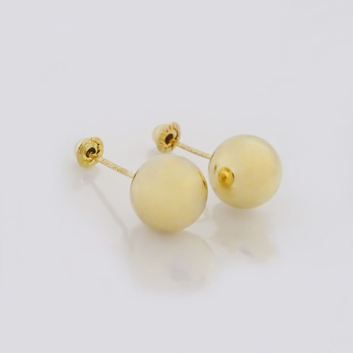 Amor Eterno - Broqueles / Dormilonas 5mm / Aretes Oro 10k