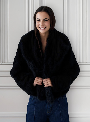 Tapado De Mujer Piel Saco De Piel Oversize Abrigo Premium